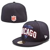 NFL Unisex Adult Chicago Bears Draft 5950 Cap (Navy, 7 1/2)