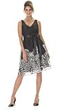  : ADRIANNA PAPELL SILK ORGANZA BORDER DRESS