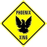 PHOENIX CROSSING bird symbol emblem sign