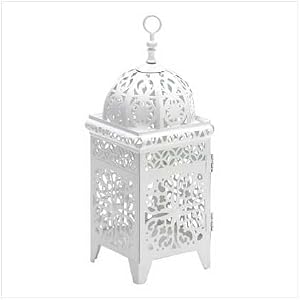 50 WHITE MOROCCAN WEDDING CANDLE LANTERN CENTERPIECES by 