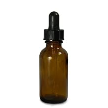 Qorpak GLC-05725 Amber Glass Round Type III Dropper Dispensing Bottle with Black Polypropylene Glass Dropper Assembly, 39mm OD x 94mm Height, 60mL Capacity (Case of 24)