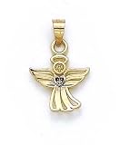 14k Diamond Angel Pendant