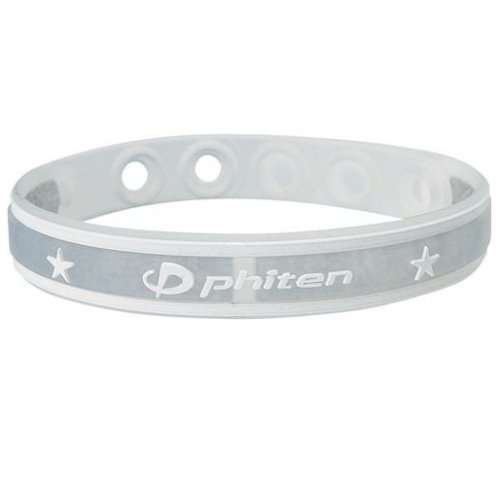 Phiten Sport Type Bracelet, Clear White