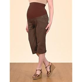 Buy A Pea in the Pod: Secret Fit Belly(tm) Twill Tab Hem Maternity Capri Pants by A Pea in the Pod