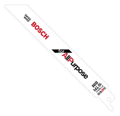 Bosch RAP610 6-Inch 10T Bi-Metal reciprocating Saw Blades - 5 Pack
