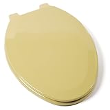 Comfort Seats C1B4E2-53 Deluxe Molded Wood Toilet Seat, Elongated, Harvest Gold