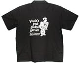 Vinnie's Pest Control Bowling Shirt Black Fifties Bowler