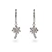 Eve's Addiction Sterling Silver Cubic Zirconia Palm Tree Earrings