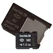 SanDisk - Flash memory card ( M2 to Memory Stick Duo adapter included ) - 1 GB - Memory Stick Micro (M2)