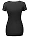 MBE Women's Basic Solid Vneck Various Color Short Sleeve