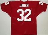 Edgerrin James Autographed/Hand Signed Red Arizona Cardinals Custom Jersey
