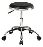 Chrome Finish Backless Stool with Vinyl Seat