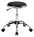 Kitchen & Housewares : Chrome Finish Backless Stool with Vinyl Seat