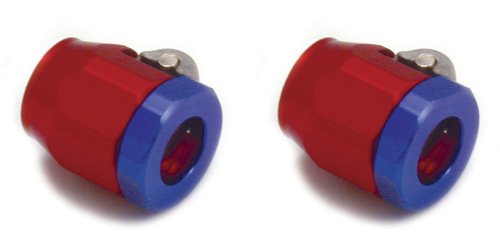 Spectre 2260 Red and Blue Magna-Clamp Fuel Line Fitting Pack of 2