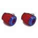 Spectre 2160 Red and Blue Magna-Clamp Fuel Line Fitting - Pack of 2