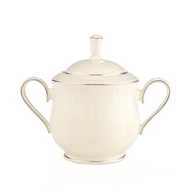 Lenox Courtyard Platinum Ivory China Sugar Bowl by Lenox