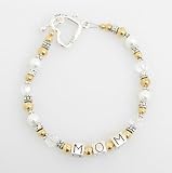 Beaded MOM Block Letter Bracelet