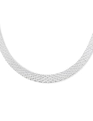 Sterling Silver Fancy Necklace - 16 Inch