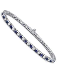 5.20ct Diamond & Sapphire Accented Bracelet 14k