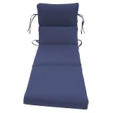 Bahama Solid Navy Cartridge Chaise Cushion by Arden