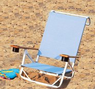 Mini-Sun Chaise with Cup Holders by Telescope- Sky Blue