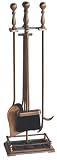 Review UniFlame  / UniFlame 5 Pc Satin Copper Fireset W/ Dancing Lady Base
