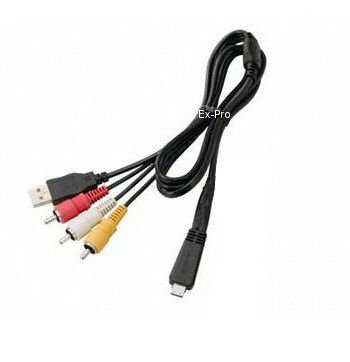Ex-Pro Sony Original Part VMC-MD3, VMCMD3 - Sony Multi Tap Cable Part Audio (Left & Right) Video, USB connection for Sony Cybershot DSC-H70, DSC-HX7V, DSC-HX9, DSC-T99, DSC-T110, DSC-TX5, DSC-TX10, DSC-TX55, DSC-W350, DSC-W350/B, DSC-W350/L, DSC-W360, DSC-W360/B, DSC-W360/L, DSC-W380, DSC-W380/B, DSC-W380/L, DSC-W390, DSC-W390/B, DSC-W390/L, DSC-W560, DSC-W570, DSC-W580, DSC-WX5, DSC-WX7, DSC-WX10, DSC-WX30