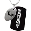 Stainless Steel San Francisco 49ers Logo Double Dog Tag Necklace