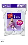 Girls Hanes 6 Pair Cushion Low-cut Ankle Socks White