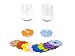 Present Time Spring Flowers Glass Markers, Set of 20
