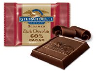 Ghirardelli Chocolate Squares 60-Percent Cacao Dark Chocolate [120CT Box] by Ghirardelli