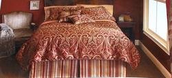 King Bed In Bag Rich Red Paisley Comforter Sheets Shams Bedskirt Luxury Bedding Set