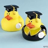 One Dozen (12) Graduation Graduate RUBBER Ducky DUCK Party Favors