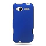 WIRELESS CENTRAL Brand Hard Snap-on Shield BLUE RUBBERIZED Faceplate Cover Sleeve Case for HTC RADAR 4G / BRESSON / OMEGA (T-MOBILE) with PRY Removal Tool Case [WCC1054]