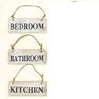 Nantucket Style Weathered Wood Room Signs