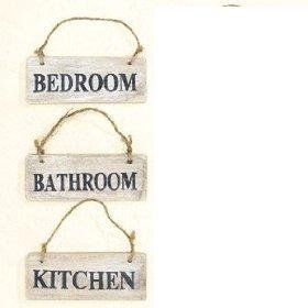 Nantucket Style Weathered Wood Room Signs