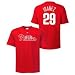 Majestic Philadelphia Phillies #29 Raul Ibanez Youth Red Players T-shirt (X-Large)