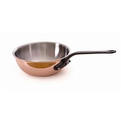 Mauviel Mheritage Collection Curved Splayed Saut&eacute; Pan, 9.5 Inch Diameter, Cast Iron Handle