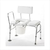 Bathtub Transfer Bench Vinyl Padded With Cut out & Pail