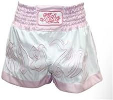 Muay Thai Shorts - White/Pink