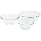 Pyrex Prepware 3-Piece Mixing Bowl Set, Clear