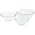 Pyrex Prepware 3-Piece Mixing Bowl Set, Clear