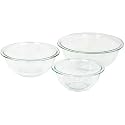 Pyrex Prepware 3-Piece Mixing Bowl Set, Clear