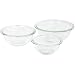 Pyrex Prepware 3-Piece Mixing Bowl Set, Clear