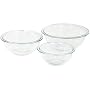 Pyrex Prepware 3-Piece Mixing Bowl Set, Clear