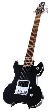 Mary Jane Black Electric Guitar with 22.5 Inch Scale and 2 P U