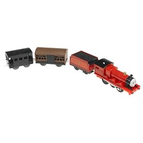 Thomas and Friends Motorized Road and Rail Battery Powered Tank Engine : James and 2... by International Playthings