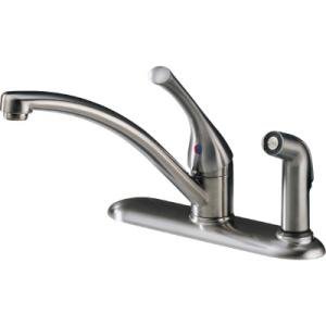 Delta 300-SSWF-A Stainless Steel Kitchen Sink Faucet with Spray