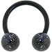 Bioplast Black Glitter Circular Horse Shoe