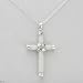Cross Necklace With Genuine Jade Crafted in 925 Sterling silver Length 18in